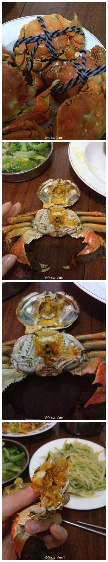幸福的一嘴膏，满手黄油…没有这一盘阳澄湖大闸蟹的夜晚，最难将息。