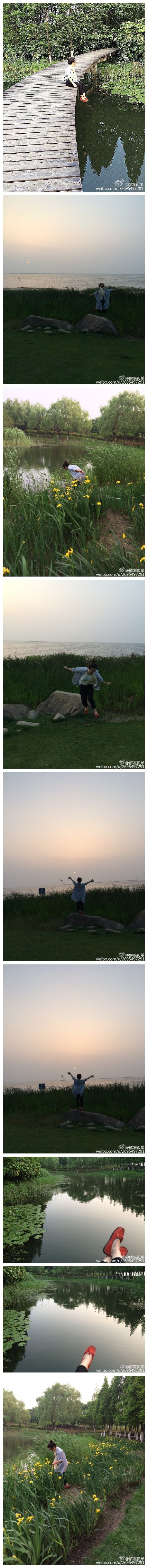今天阳澄湖生态公园散步[挤眼]