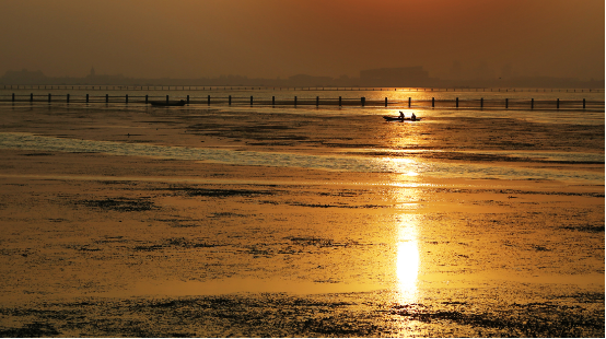 阳澄湖半岛旅游 阳澄湖风景 夕阳