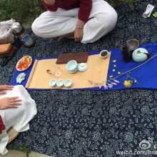 阳澄湖边和朋友喝茶，美美的野花陪伴左右！金骏眉和正山小种都品了，我还是最爱正山小种！一位朋友带的白茶，一位朋友带的生普，白茶还行，生普不太喝的惯。户外喝茶，需要入手一酒精炉！