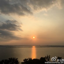 昆山阳澄湖费尔费，夕阳很美。