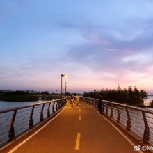 原来夕阳余晖下的阳澄湖畔…这么美[心]初见，你好美~