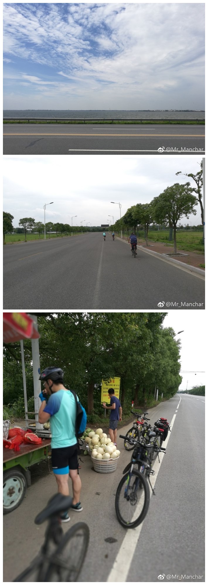 环阳澄湖4_路边的西瓜有甜又水灵，下次还去吃
