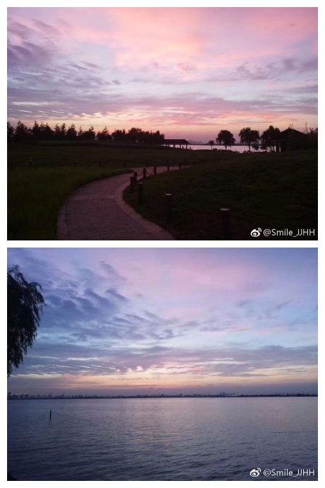 今晚的阳澄湖有点美[兔子] ​