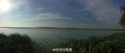 早晨，阳澄湖畔5KM，呼吸新鲜氧气。