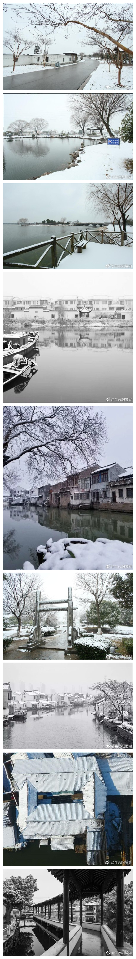 回忆一波阳澄湖镇雪景图 ​