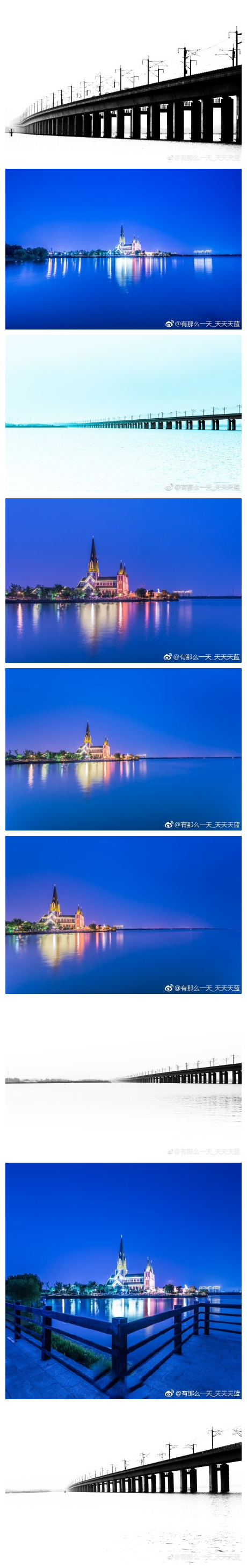 京沪高铁阳澄湖段和阳澄湖教堂