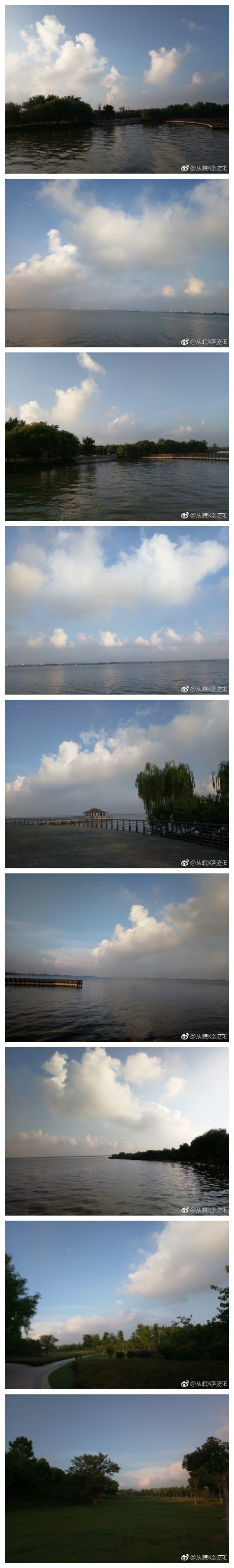 此时的苏州阳澄湖生态体育公园，天很蓝，云很低，享受每天好的环境，享受每天大汗淋漓的感觉！
