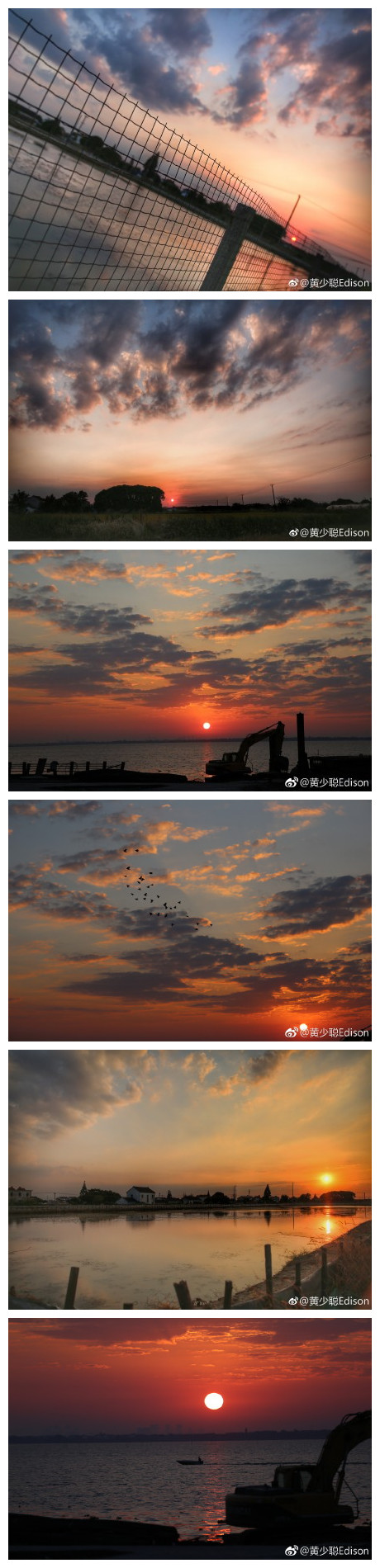 阳澄湖 的朝阳与夕阳，你能分辨出哪个是朝阳、哪个是夕阳吗？ ​