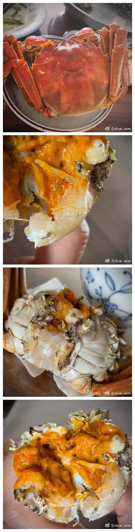 非常优秀的阳澄湖大闸蟹，蟹膏纹路清晰 ​
